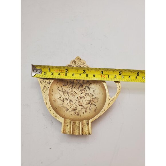 Vintage Brass teapot Ashtray - VTG small brass Ashtray Teapot shape . - Picture 9 of 10